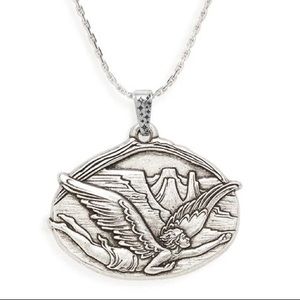 ALEX + ANI Guardian of Freedom Exp Necklace Silver